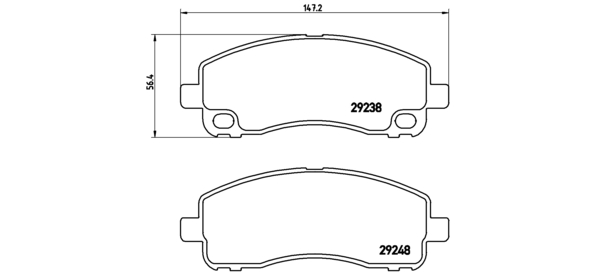 BREMBO Hátsó fékbetét P54042_BREMBO