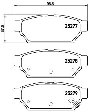 BREMBO Hátsó fékbetét P54053_BREMBO