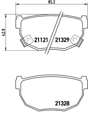 BREMBO Hátsó fékbetét P56010_BREMBO