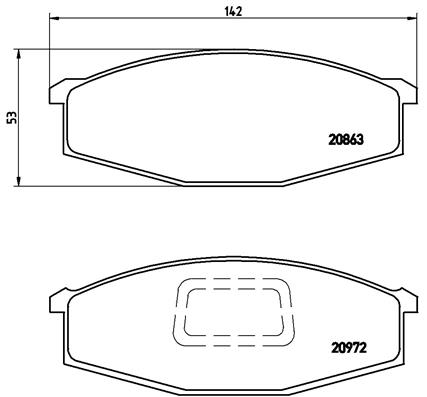 BREMBO Első fékbetét P56012_BREMBO