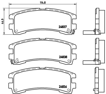 BREMBO Hátsó fékbetét P56017_BREMBO