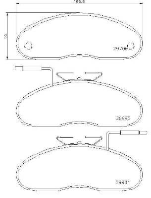 BREMBO Első fékbetét P56019_BREMBO