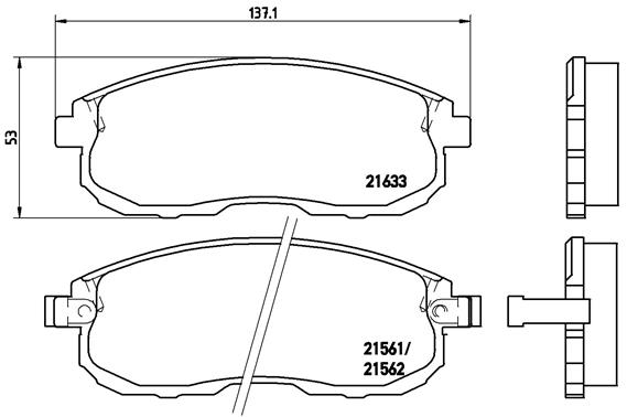 BREMBO Első fékbetét P56021_BREMBO