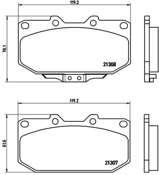 BREMBO Első fékbetét P56025_BREMBO