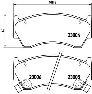 BREMBO Első fékbetét P56033_BREMBO