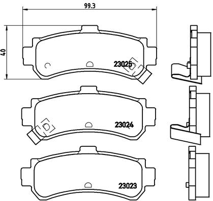 BREMBO Hátsó fékbetét P56035_BREMBO