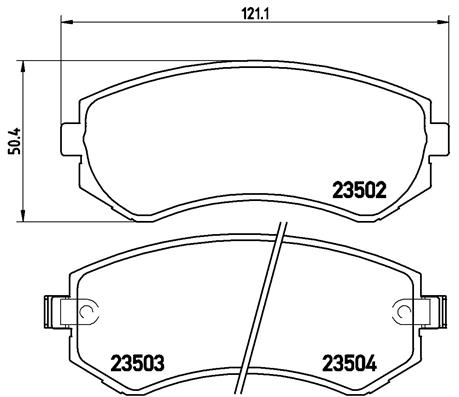 BREMBO Első fékbetét P56039_BREMBO