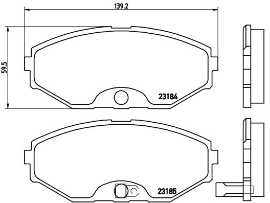 BREMBO Első fékbetét P56045_BREMBO