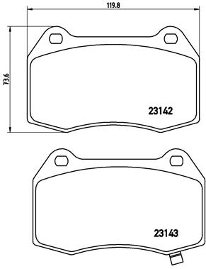 BREMBO Első fékbetét P56047_BREMBO