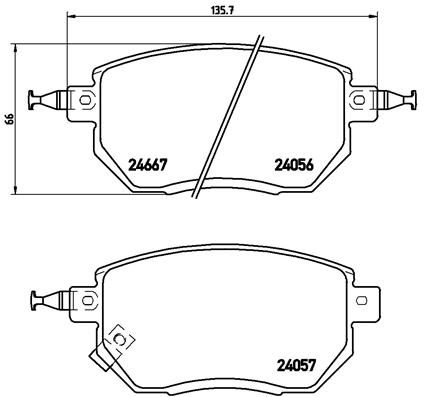 BREMBO Első fékbetét P56051_BREMBO