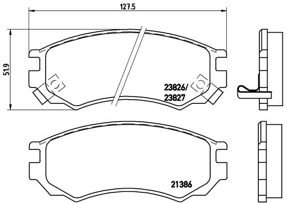 BREMBO Első fékbetét P56055_BREMBO