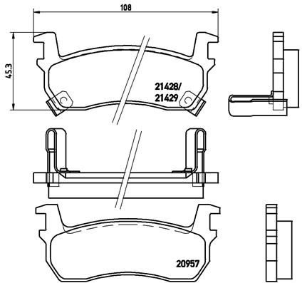 BREMBO Első fékbetét P56057_BREMBO