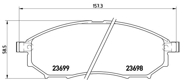 BREMBO P56058_BREMBO Első fékbetét