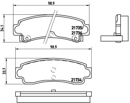 BREMBO Hátsó fékbetét P56063_BREMBO