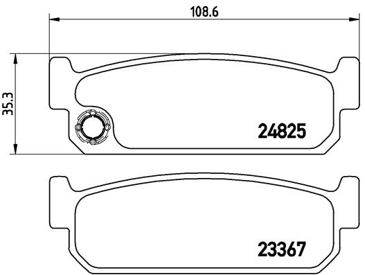 BREMBO Hátsó fékbetét P56067_BREMBO