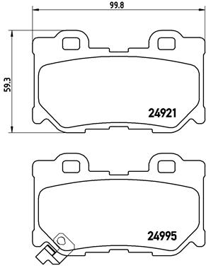 BREMBO Hátsó fékbetét P56085_BREMBO