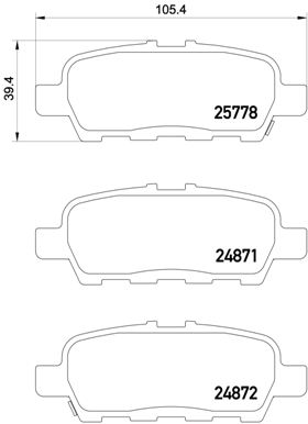 BREMBO Hátsó fékbetét P56087_BREMBO