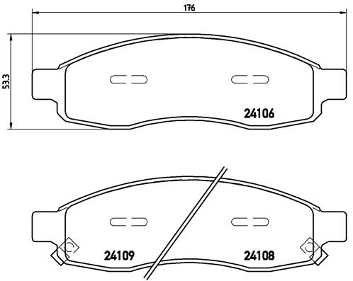 BREMBO Első fékbetét P58001_BREMBO