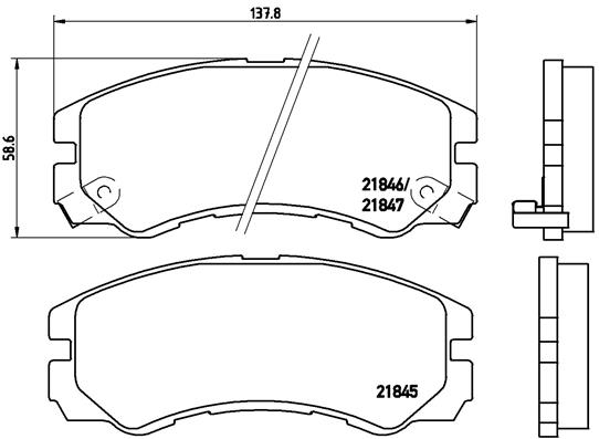 BREMBO Első fékbetét P59020_BREMBO