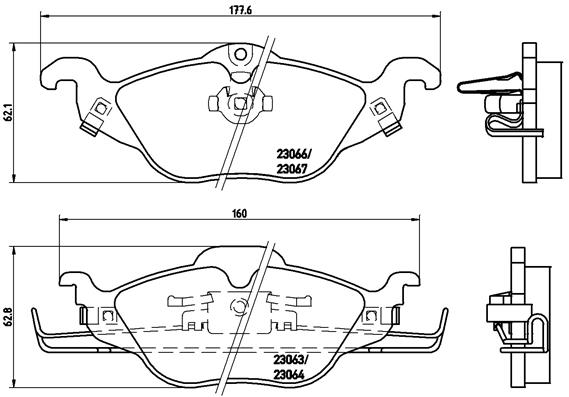 BREMBO Első fékbetét P59030_BREMBO