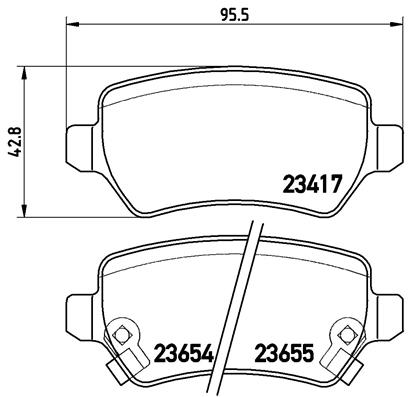 BREMBO Hátsó fékbetét P59038_BREMBO