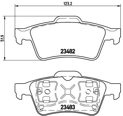 BREMBO Hátsó fékbetét P59044_BREMBO