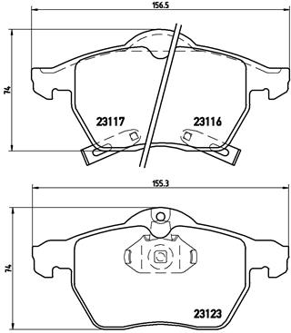 BREMBO Első fékbetét P59048_BREMBO