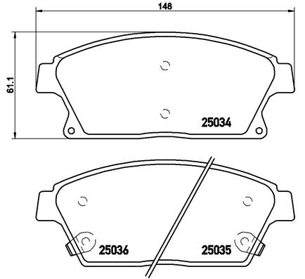 BREMBO Első fékbetét P59077_BREMBO