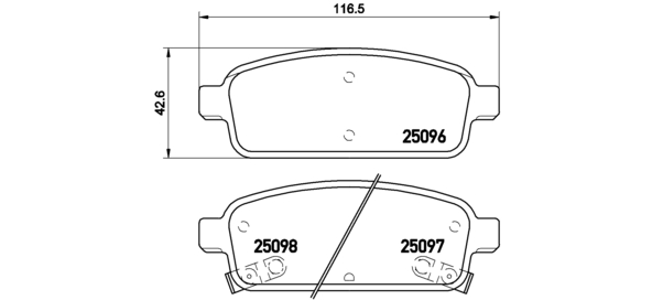 BREMBO Hátsó fékbetét P59078_BREMBO