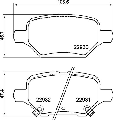 BREMBO Hátsó fékbetét P59099_BREMBO