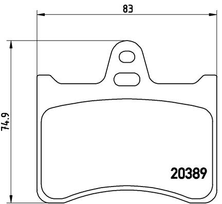 BREMBO Hátsó fékbetét P61019_BREMBO