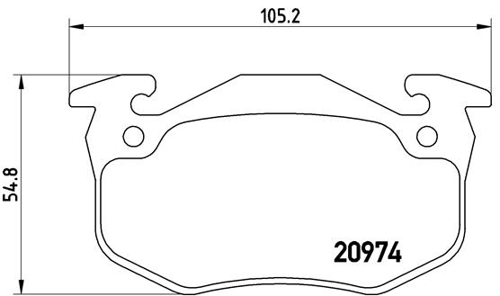 BREMBO Hátsó fékbetét P61032_BREMBO