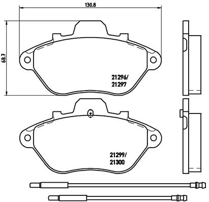 BREMBO Első fékbetét P61036_BREMBO