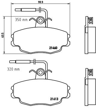 BREMBO Első fékbetét P61043_BREMBO