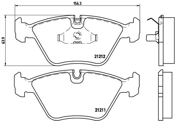 BREMBO Első fékbetét P61049_BREMBO