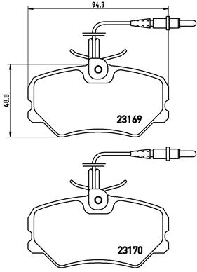 BREMBO Első fékbetét P61050_BREMBO