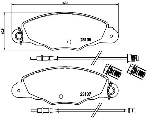 BREMBO Első fékbetét P61061_BREMBO