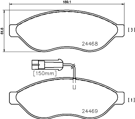 BREMBO Első fékbetét P61092_BREMBO