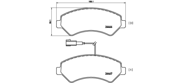 BREMBO Első fékbetét P61093_BREMBO