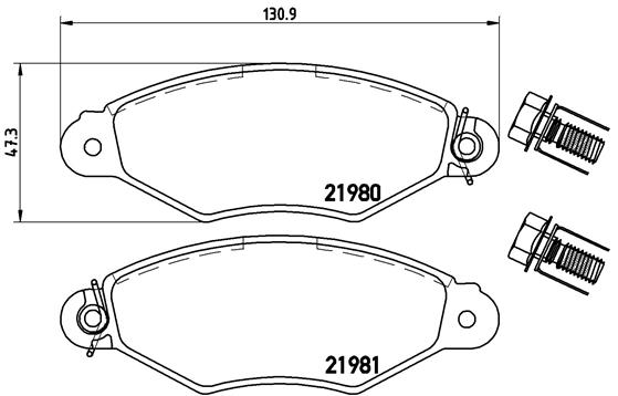 BREMBO P61098_BREMBO Első fékbetét