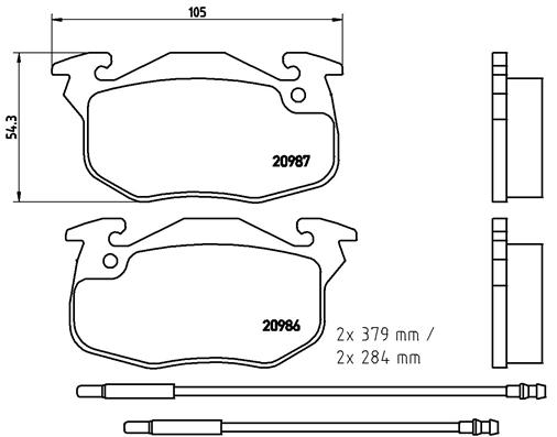 BREMBO Első fékbetét P61099_BREMBO