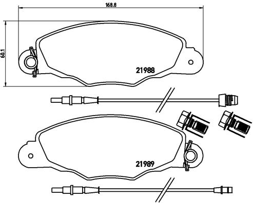 BREMBO Első fékbetét P61102_BREMBO