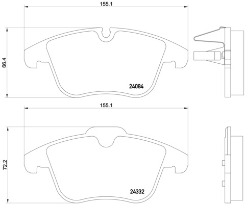 BREMBO Első fékbetét P61106_BREMBO