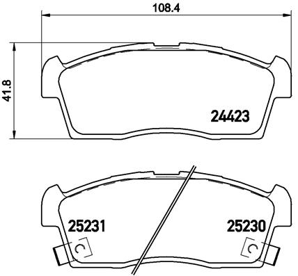 BREMBO Első fékbetét P61108_BREMBO