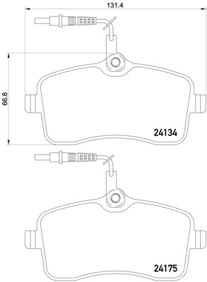 BREMBO Első fékbetét P61109_BREMBO