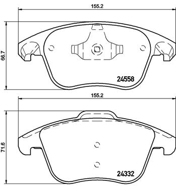 BREMBO Első fékbetét P61117_BREMBO