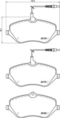 BREMBO P61119_BREMBO Fékbetét, mind