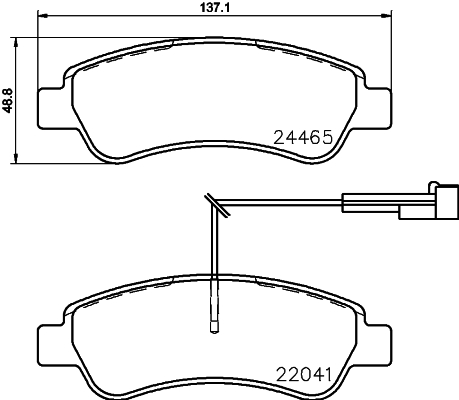 BREMBO Hátsó fékbetét P61125_BREMBO