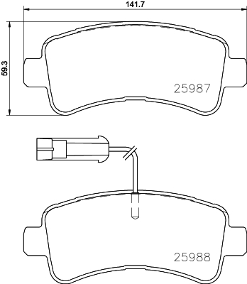 BREMBO Hátsó fékbetét P61130_BREMBO