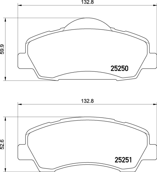 BREMBO Fékbetét, mind P61138_BREMBO